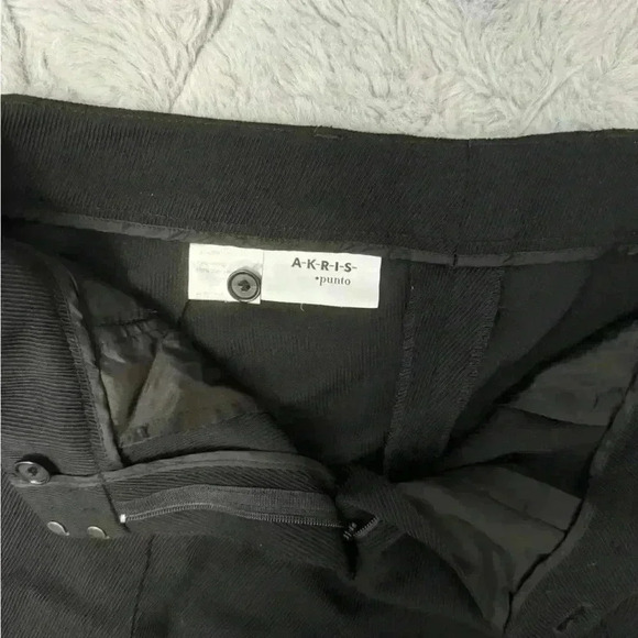 Akris Punto Black Wool Wide Leg Trousers Pants Size 6 IT 42 Minimalist Office - Picture 5 of 13